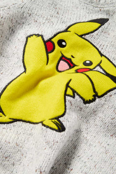Copii - Băieți - Pokémon - Pikachu - pulover - gri deschis melanj