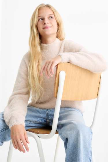 Children Girls - Jumper - rose