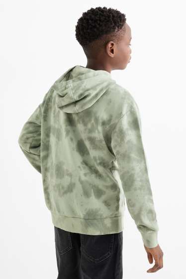 Kinder Jungen - Hoodie - gemustert - hellgrün