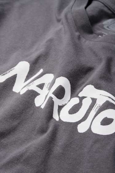 Bărbați - Tricou - supradimensionat - Naruto - gri închis