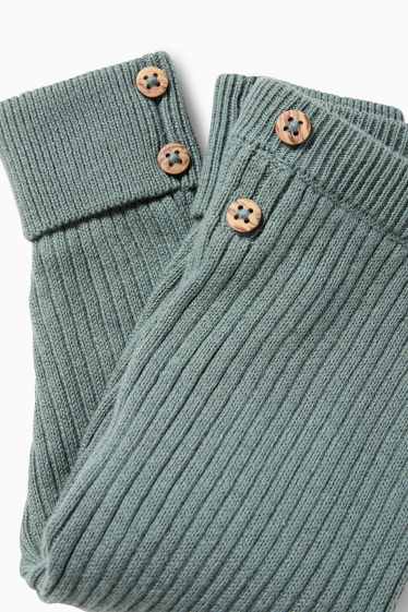 Unisex - Colanți tricotați bebeluși - reiată - verde