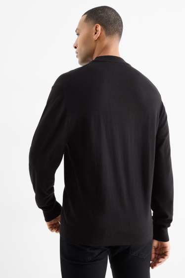 Herren - Feinstrickpullover - schwarz