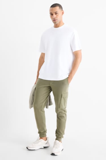 Bărbați - Pantaloni de trening cargo - kaki