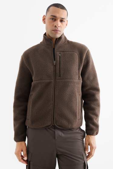 Bărbați - Jachetă de fleece - maro