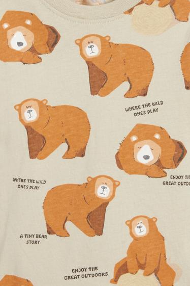 Copii - Băieți - Multipack 5 buc. - urs și bigfoot - tricou cu mânecă lungă - bej deschis
