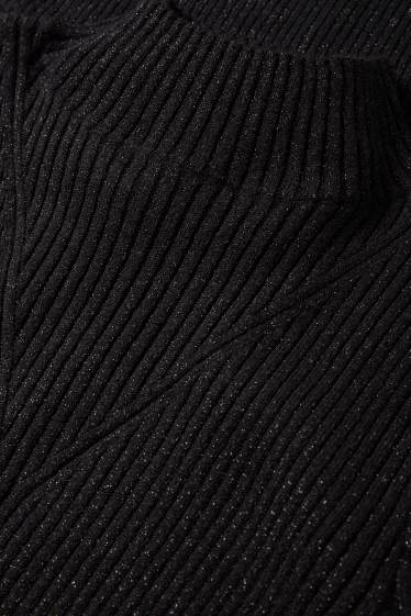 Femei - Rochie bodycon - reiată - negru