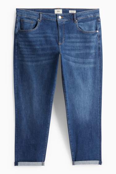 Femei - Boyfriend jeans - talie medie - denim-albastru