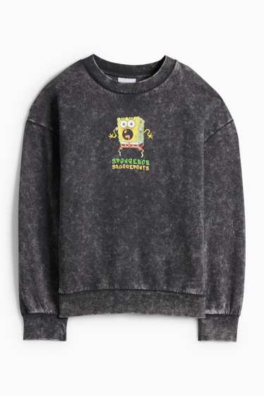 Copii - Băieți - SpongeBob Pantaloni Pătrați - bluză de molton - gri închis
