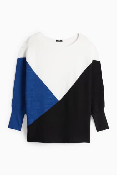 Femei - Pulover - reiat - negru / alb