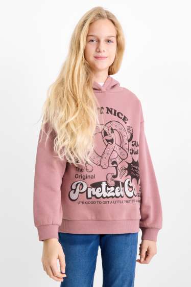 Children Girls - Pretzel - hoodie - light violet