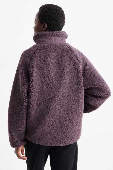 Dámské - Funkční teddy bunda - s výplní - fialová