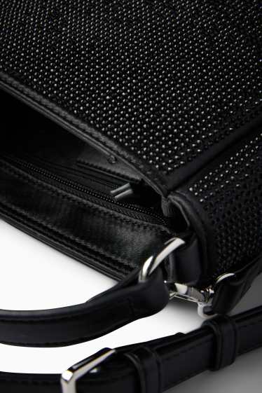 Femei - Geantă shopper mică, cu curea detașabilă - negru