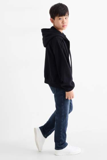 Copii - Băieți - Straight jeans - jeans termoizolanți - jog denim - betelie extra lată - denim-albastru închis