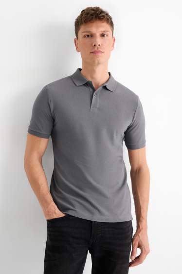 Bărbați - Tricou polo - regular fit - gri