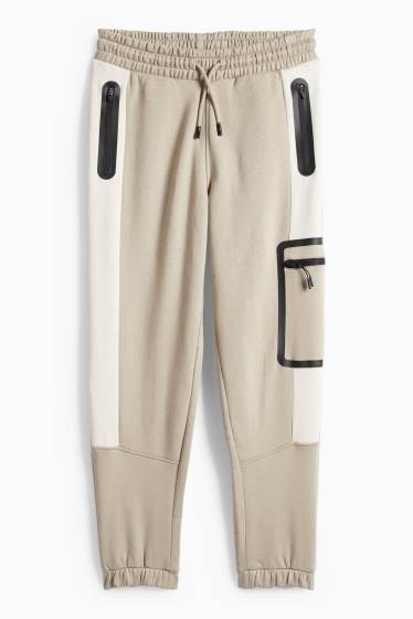 Copii - Băieți - Pantaloni de trening cargo - bej