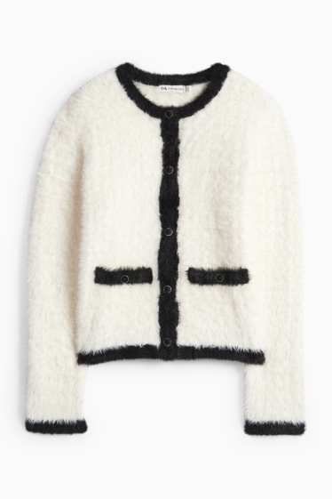 Copii - Fete - Cardigan tricotat - alb-crem