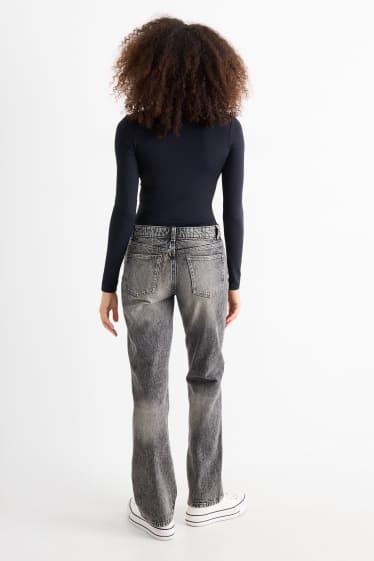 Dámské - Straight jeans - low waist - džíny - tmavošedé