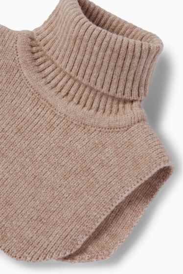Unisex - Plastron cu guler rulat, bebeluși - bej