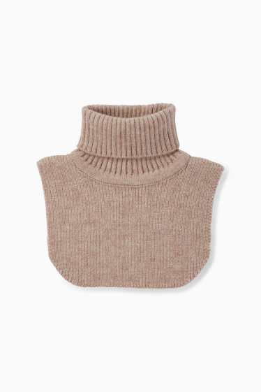 Unisex - Plastron cu guler rulat, bebeluși - bej