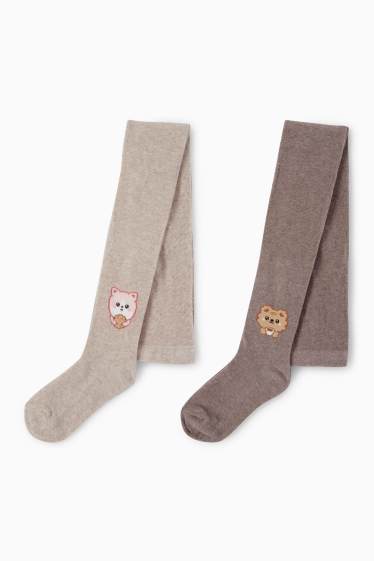 Copii - Fete - Multipack 2 perechi - Kawaii - dresuri - bej
