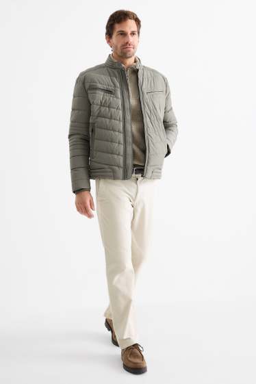 Bărbați - Chino - regular fit - structurat - bej deschis