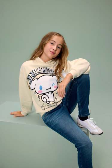 Copii - Fete - Cinnamoroll - hanorac - alb-crem