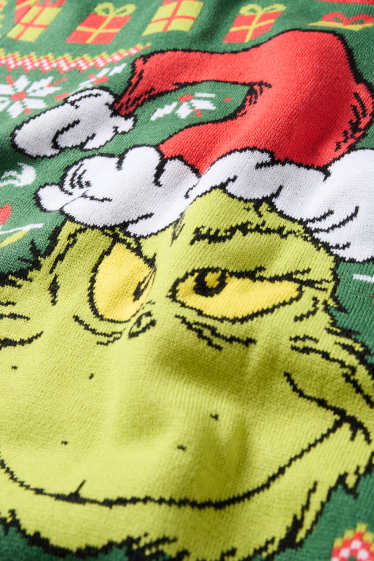 Bărbați - Pulover cu motive de Crăciun - Grinch - verde
