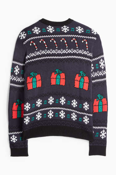 Hommes - Pull de Noël - Peanuts - bleu foncé