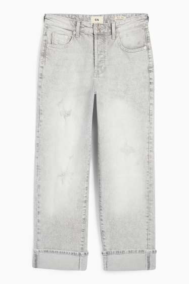Femei - Boyfriend jeans - talie medie - LYCRA® - denim-gri