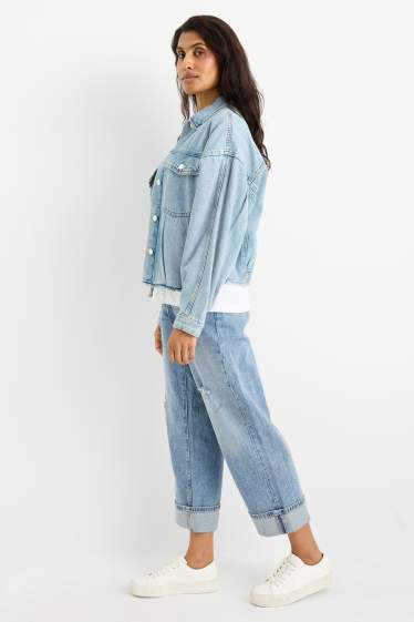 Femei - Boyfriend jeans - talie medie - LYCRA® - denim-albastru