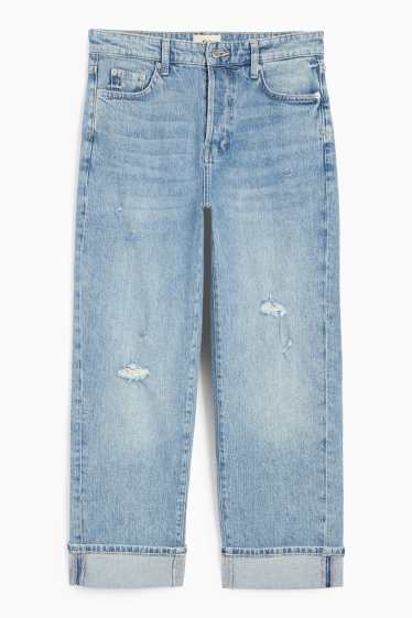 Femei - Boyfriend jeans - talie medie - LYCRA® - denim-albastru