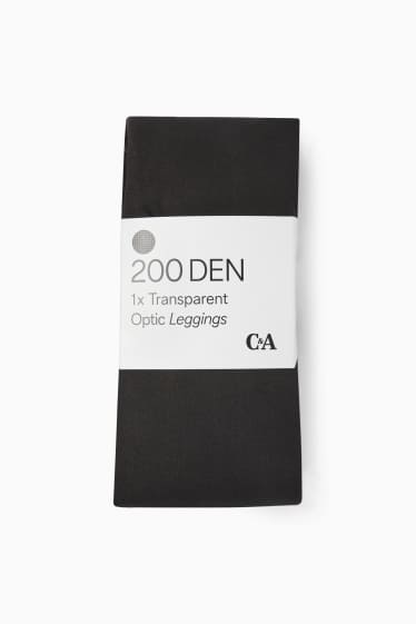 Femei - Colanți termoizolanți - 200 DEN - negru