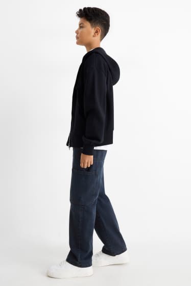 Copii - Băieți - Cargo jeans - jeans termoizolanți - denim-albastru închis