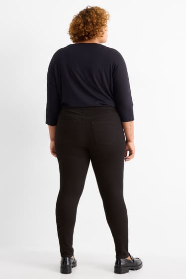 Femei - Jegging jeans - talie medie - negru