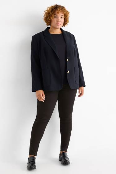 Femei - Jegging jeans - talie medie - negru