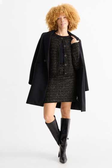 Dámské - Buklé minisukně - strukturovaná - černá