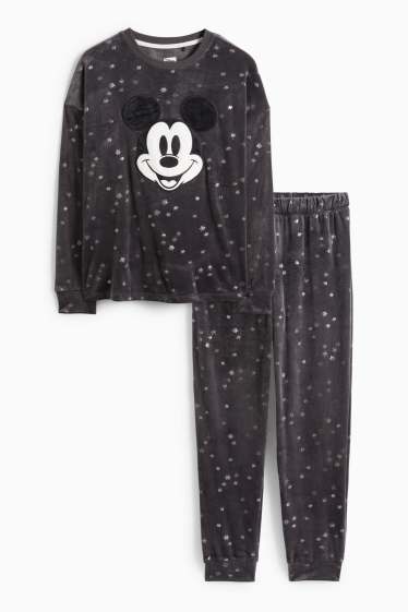 Dona - Pijama d’hivern - estampat - Mickey Mouse - gris