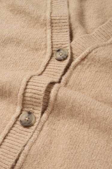 Femei - Cardigan tricotat - bej