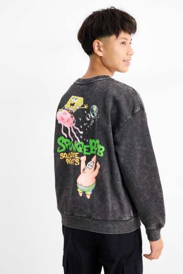 Copii - Băieți - SpongeBob Pantaloni Pătrați - bluză de molton - gri închis