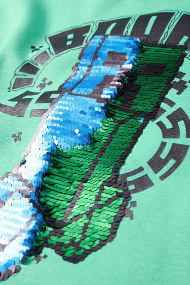 Copii - Băieți - Minecraft - bluză de molton - verde