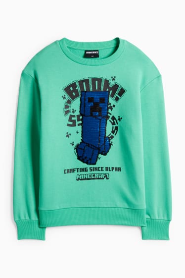 Copii - Băieți - Minecraft - bluză de molton - verde