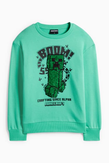 Copii - Băieți - Minecraft - bluză de molton - verde