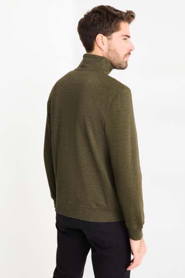 Heren - Sweatvest - kaki