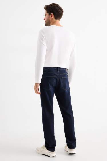 Bărbați - Regular jeans - jeans termoizolanți - LYCRA® - denim-albastru închis