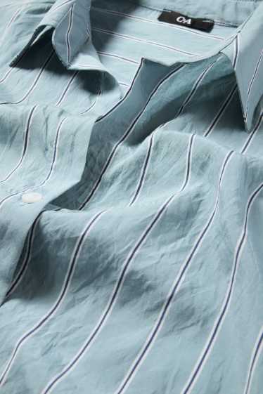 Damen - Bluse - gestreift - türkis