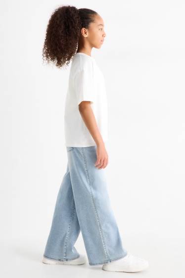 Copii - Fete - Wide leg jeggings - denim-albastru deschis