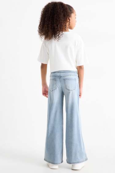 Copii - Fete - Wide leg jeggings - denim-albastru deschis