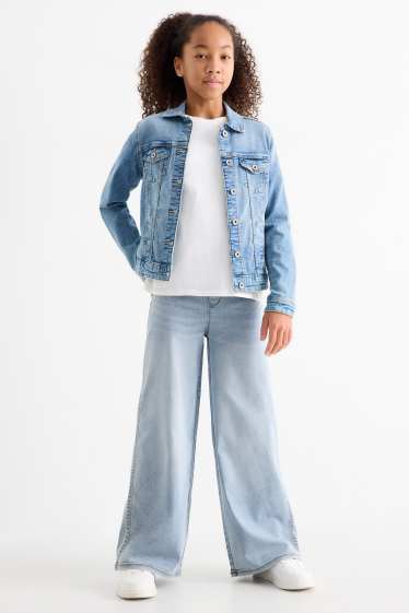 Copii - Fete - Wide leg jeggings - denim-albastru deschis