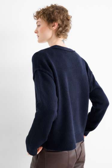 Femmes - Gilet en maille - bleu foncé