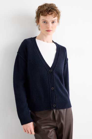 Femmes - Gilet en maille - bleu foncé